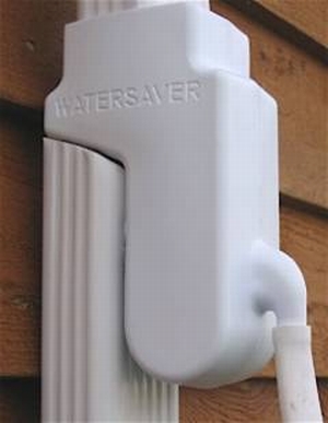 Watersaver Diverter mounted on down pipe